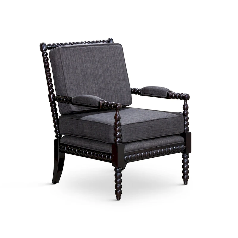 Spindle Fabric Arm Chair