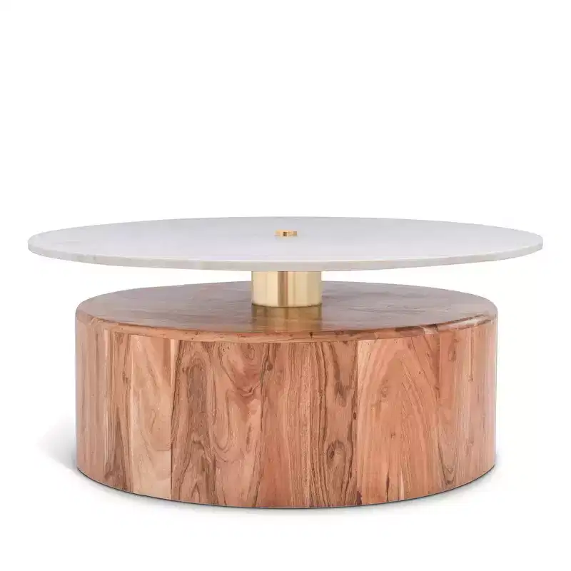 Meridian Furniture,Stonewood Natural Acacia Wood Coffee Table
