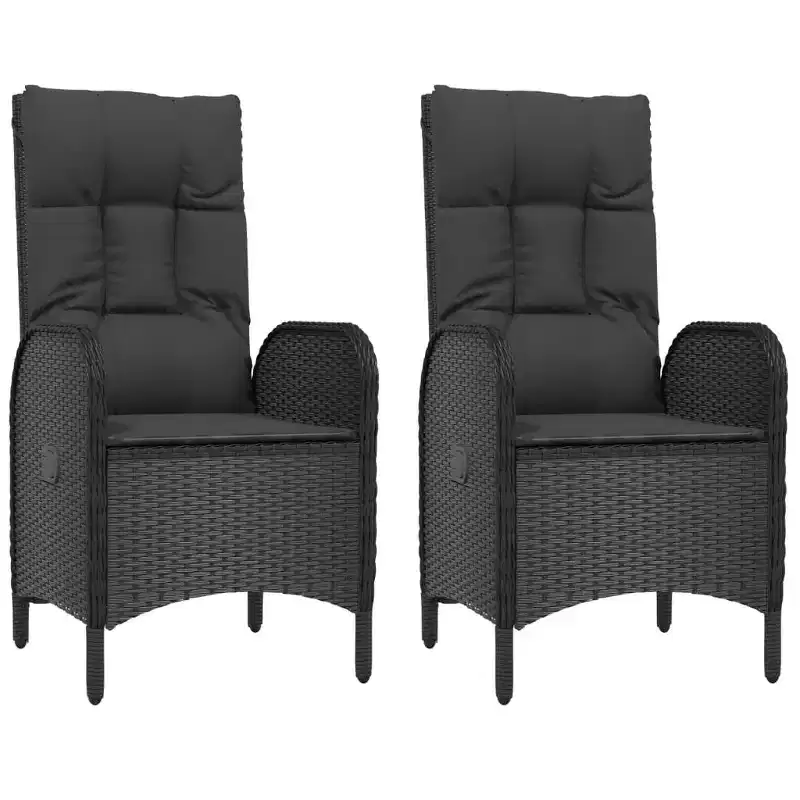 vidaXL Outdoor Chair Poly rattan and steel Ergonomic