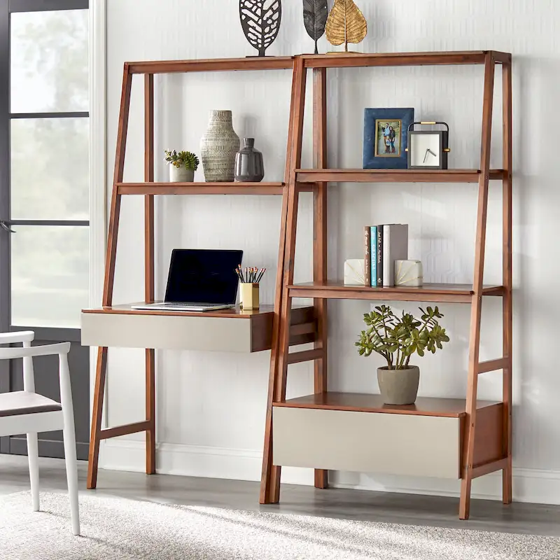 Ladder Desk and Bookshelf 2-Piece Set