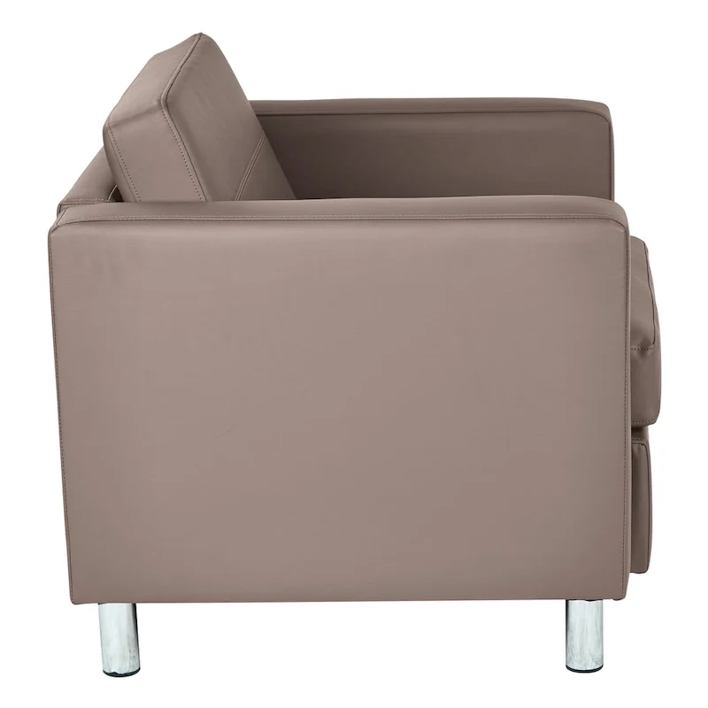 Pacific Arm Accent Chair with Chrome Legs