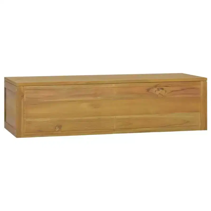 vidaXL Bathroom Cabinet Natural Teak Solid Teak Wood