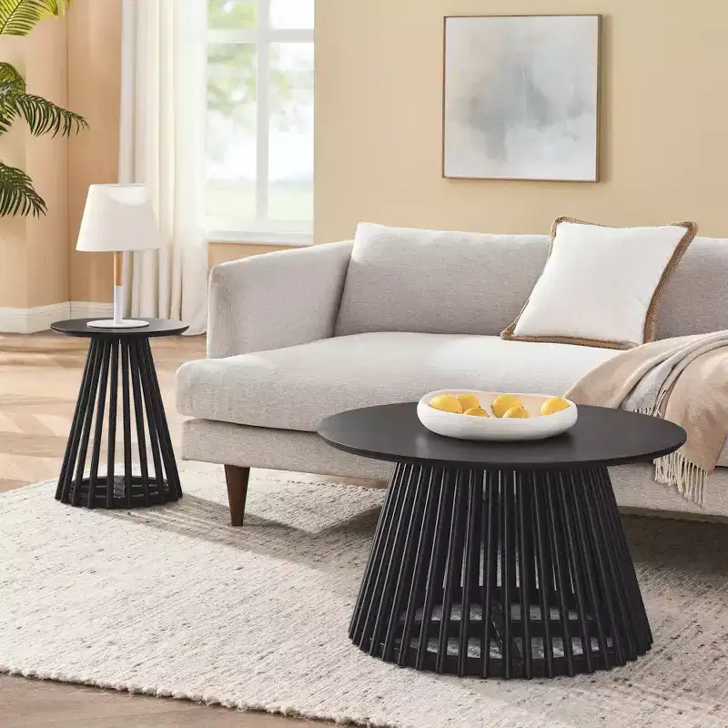 AndMakers 1 31.5 in. Round Wood Coffee Table