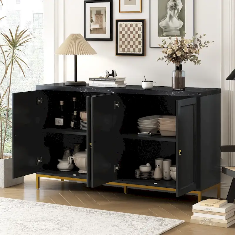 59 Sideboard Buffet Cabinet with Adjustable Shelf