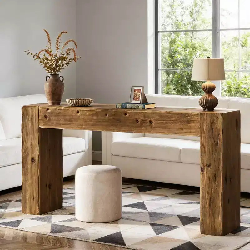 GDFStudio Karin 63W Solid Wood Console Table
