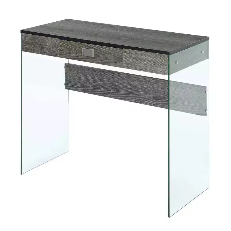 Glass Desk with Drawer