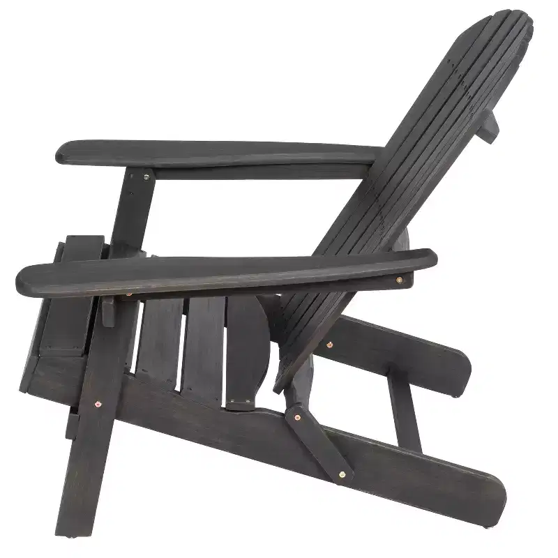 TUYOHW Rustic Patio Adirondack Chair,Premium Acacia Accent Chair for Porch,Garden & Backyard,Outdoor Lounge Chair,300lbs Capacity