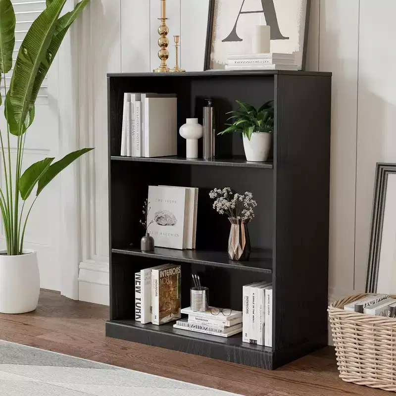 41*31*16 Wood Accent Sideboard Cabinet in Black, Storage Organizer with Adjustable Shelves for Kitchen Bedroom Living Room Dinning Room