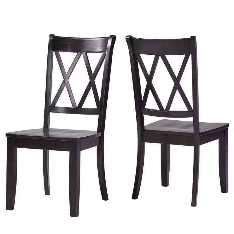 South Hill Double X Back Wood Dining Chairs (Set of 2) - iNSPIREQ