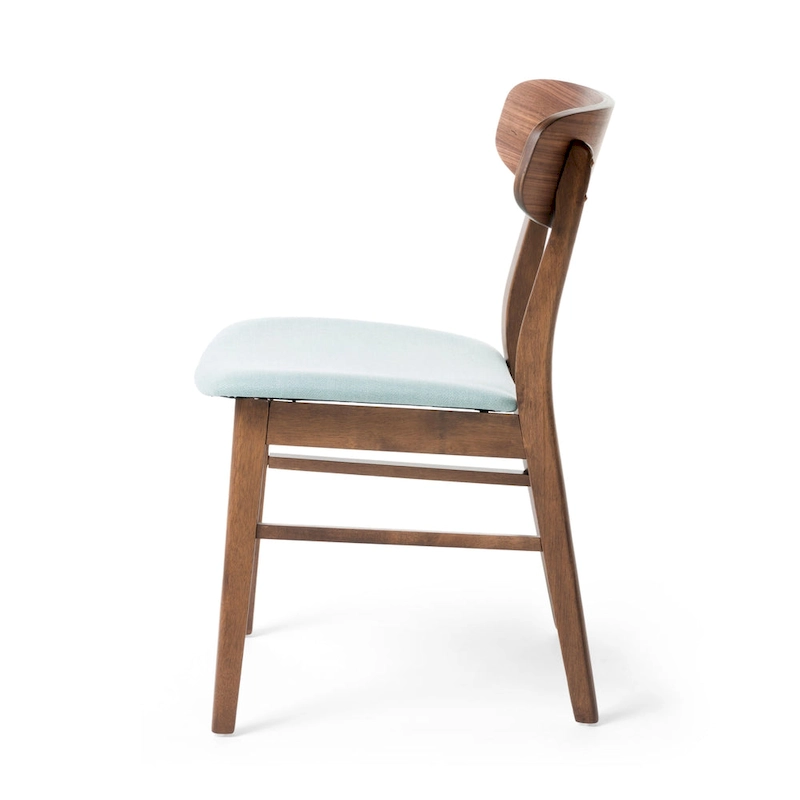 Fabric-upholstered Wood Dining Chairs (Set of 2) by Christopher Knight