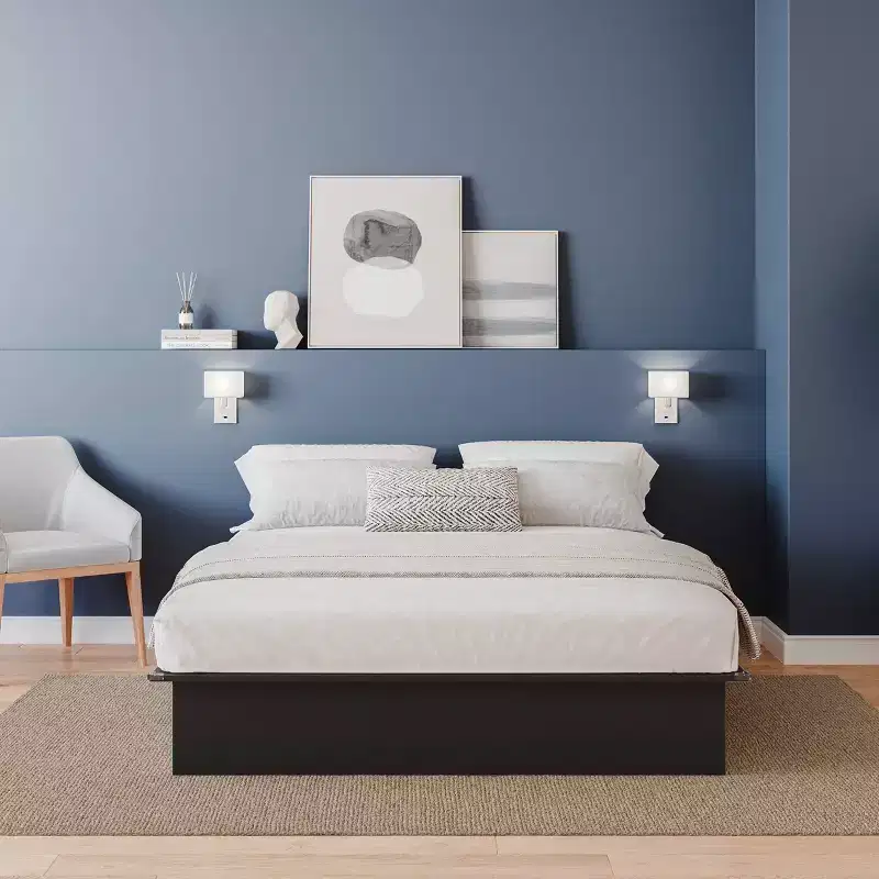Queen Platform Bed - No Box Spring Needed