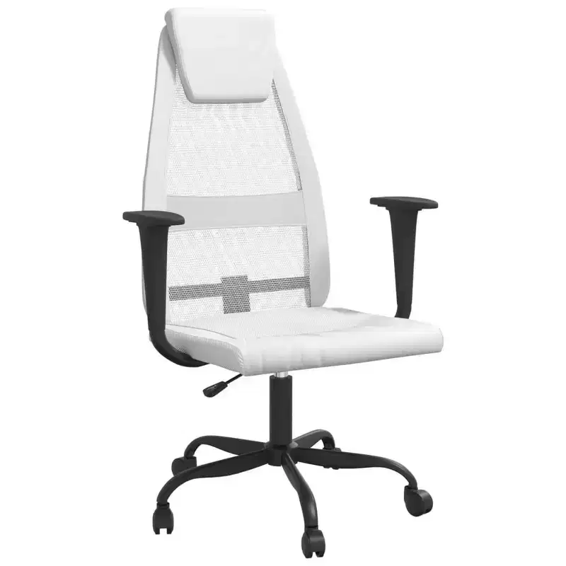 Black / White Mesh Office Chair, Single Seat