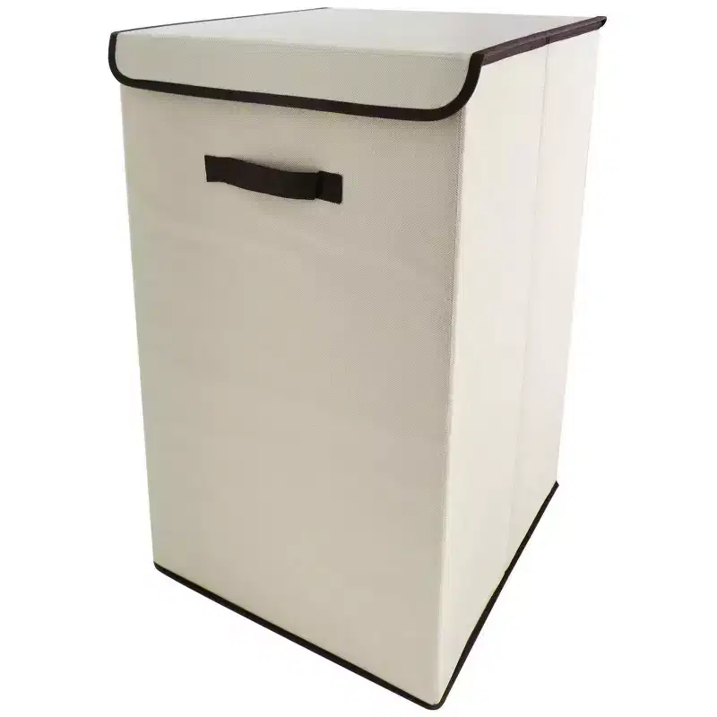 J&V TEXTILES 2-Pack Large Laundry Basket, Waterproof, Freestanding Laundry Hamper, Collapsible Tall Clothes Hamper with Extended Handles for Clothes
