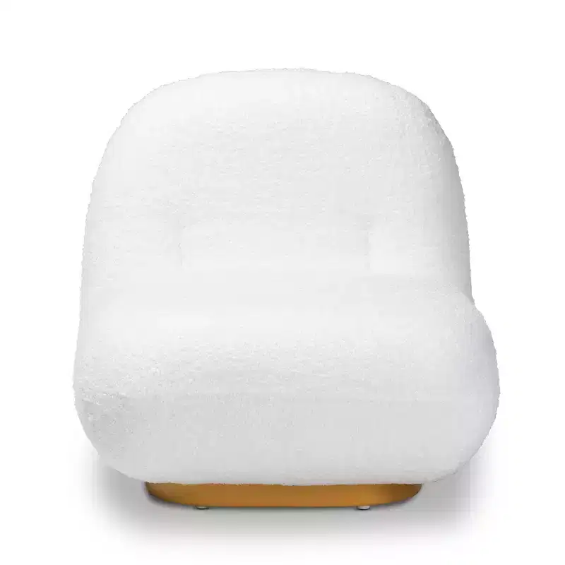 Paiva Boucle Upholstered Accent Chair: Low & Wide, No Assembly - Baxton Studio