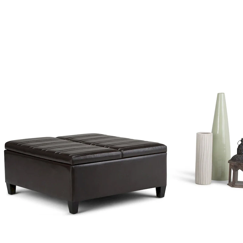 36 inch Wide Contemporary Square Table Ottoman