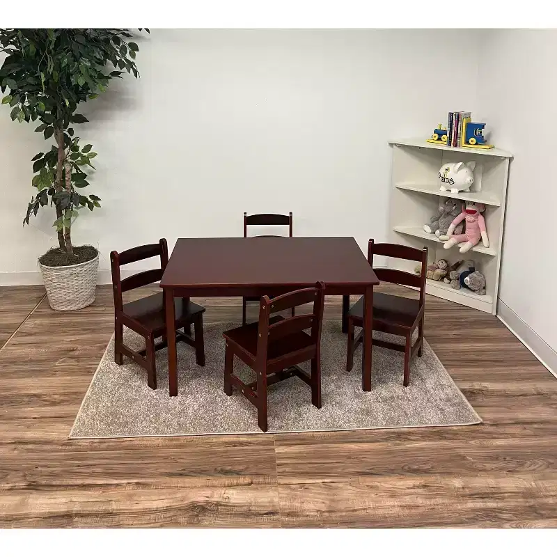 5pc Kids' Rectangle Table and Chair Set - Gift Mark