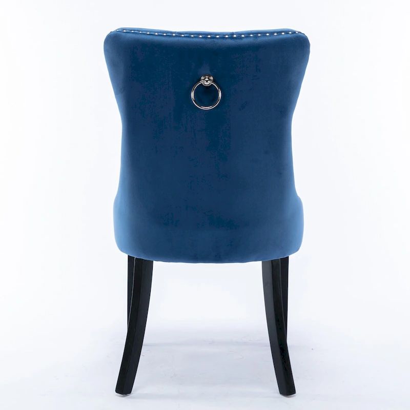 Set of 2 Modern High-End Tufted Solid Wood Upholstered Dining Chair with Nailhead Trim