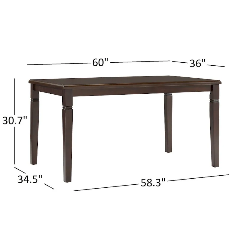 Lynn Espresso Finish Dining Table by iNSPIRE Q Classic