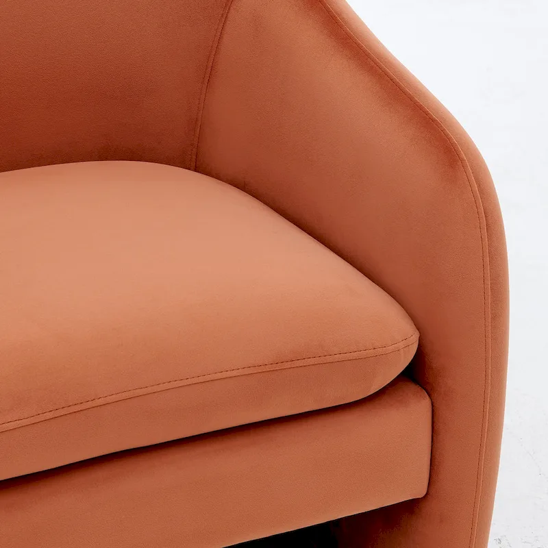 Zella Velvet Fabric Accent Arm Chair