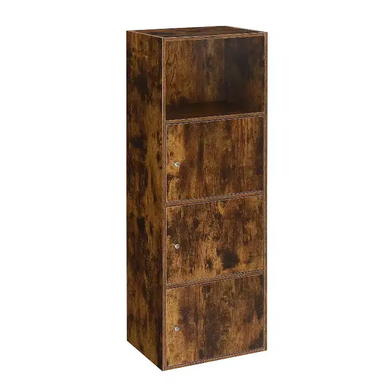 46.75 in H and 16.5 in W Particle Board Utility Storage Cabinets with 3-Doors and 2 Shelves