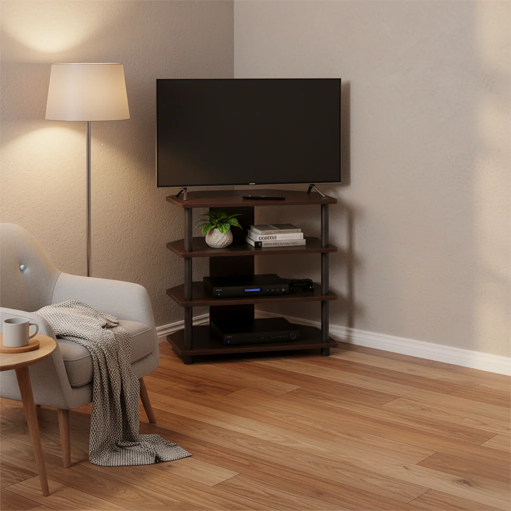 St. Marks 4-tier Corner TV Stand