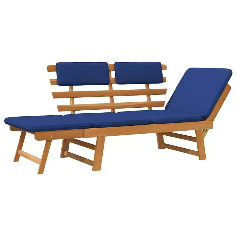 Garden Bench Blue Solid acacia wood 75 in