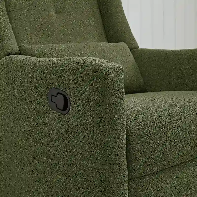 Lincoln Manual Swivel Glider Recliner with Lumbar Pillow