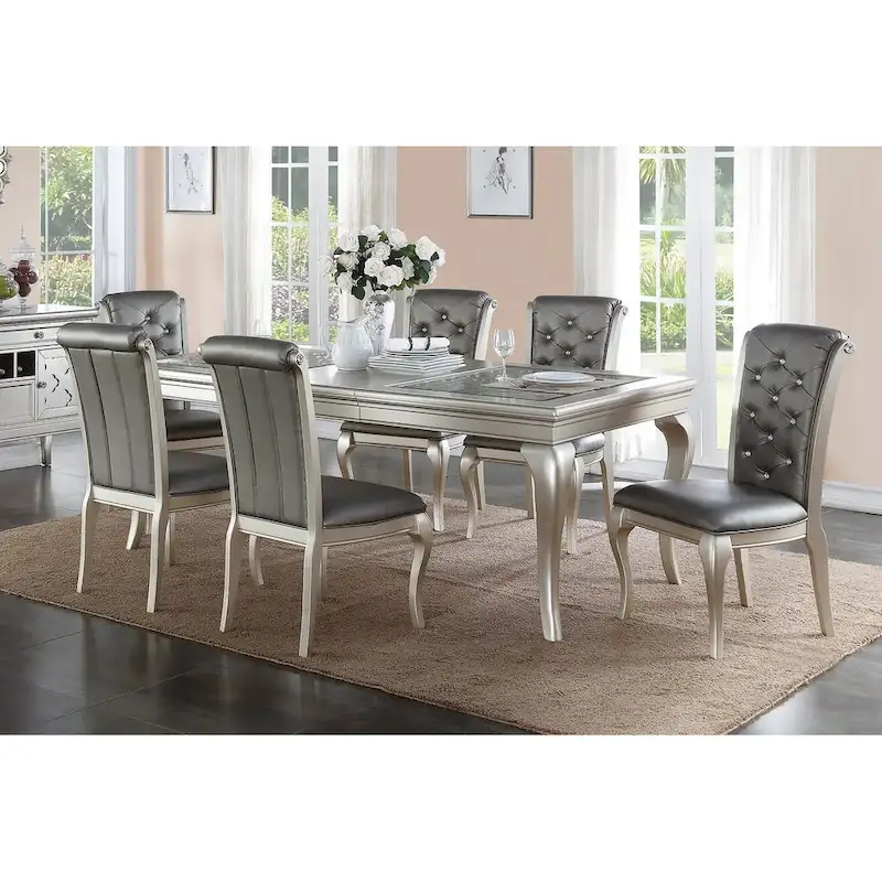 Dining Table in Antique Silver