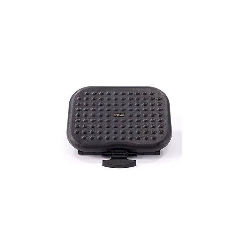 Adjustable Massaging Footrest with Non-Skid Surface, 18x13.5in, Black, Ergonomic Under-Desk Support