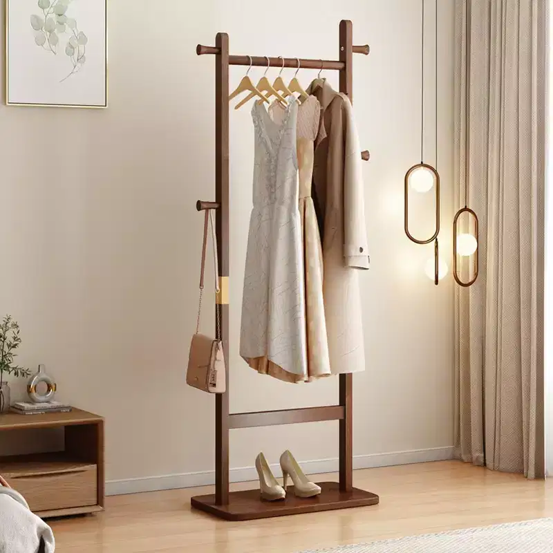 Rustic Rubberwood Coat Rack