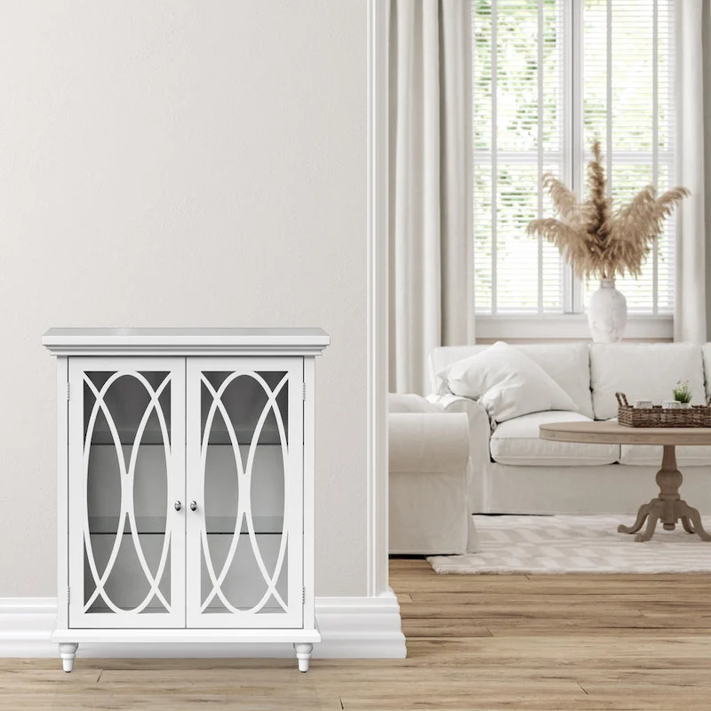 Teamson Home Florence 25.98 x 32.01 Floor Cabinet, White - 26L x 12.5W x 32H