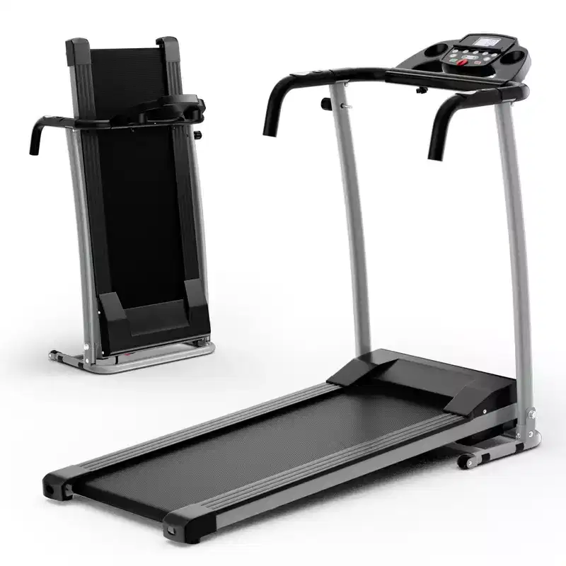Costway 2 HP Folding Treadmill Motorized Running Machine 12 Preset Program & LCD Display Black/White