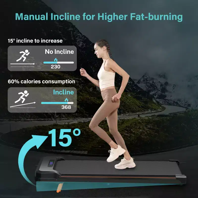 KERDOM Walking Pad Treadmill, Under Desk Treadmill, Treadmill for Home Office, Quiet Treadmill 2 in 1 for Walking and Jogging
