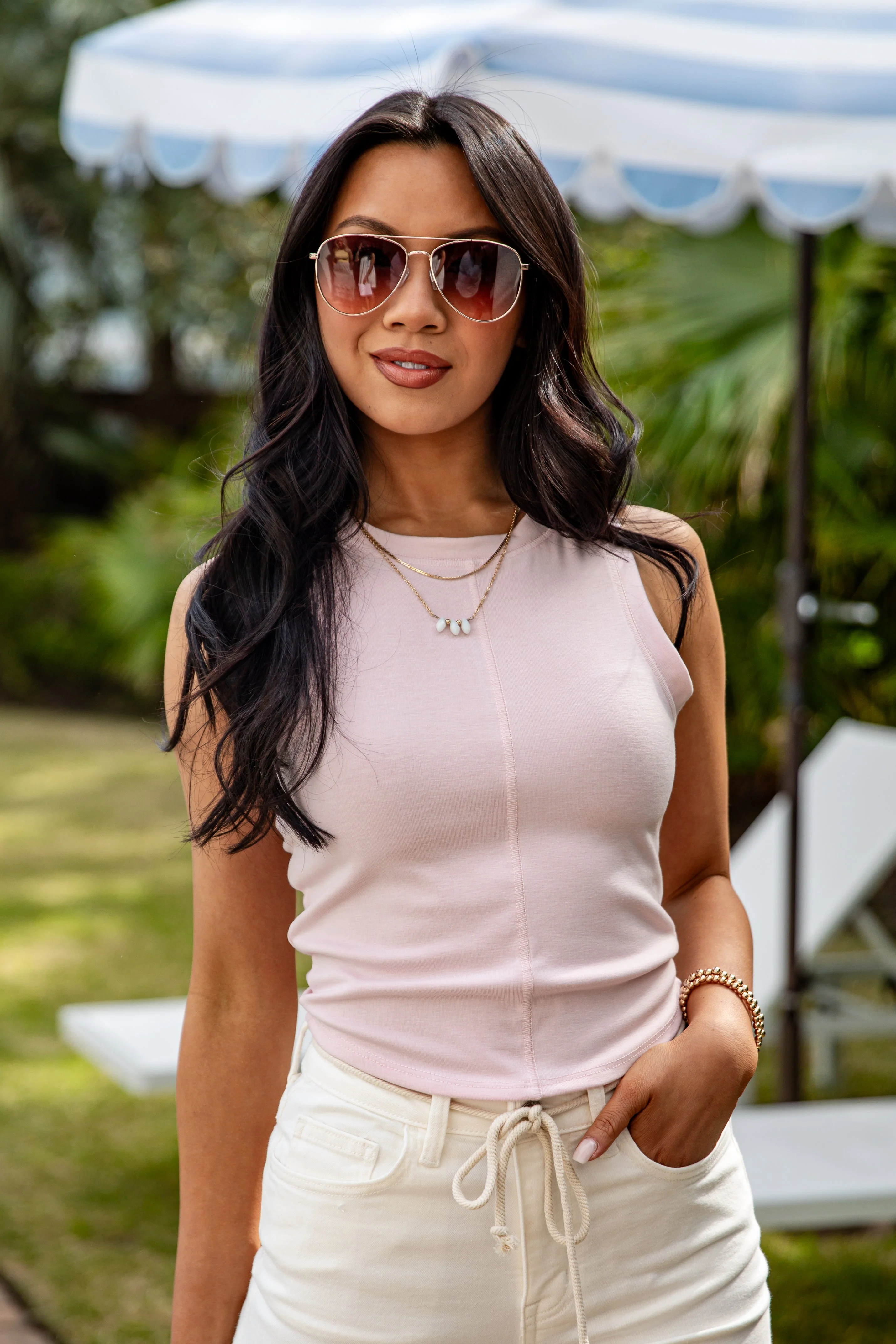 Sleeveless Fitted Bodycon Basic Tank Top