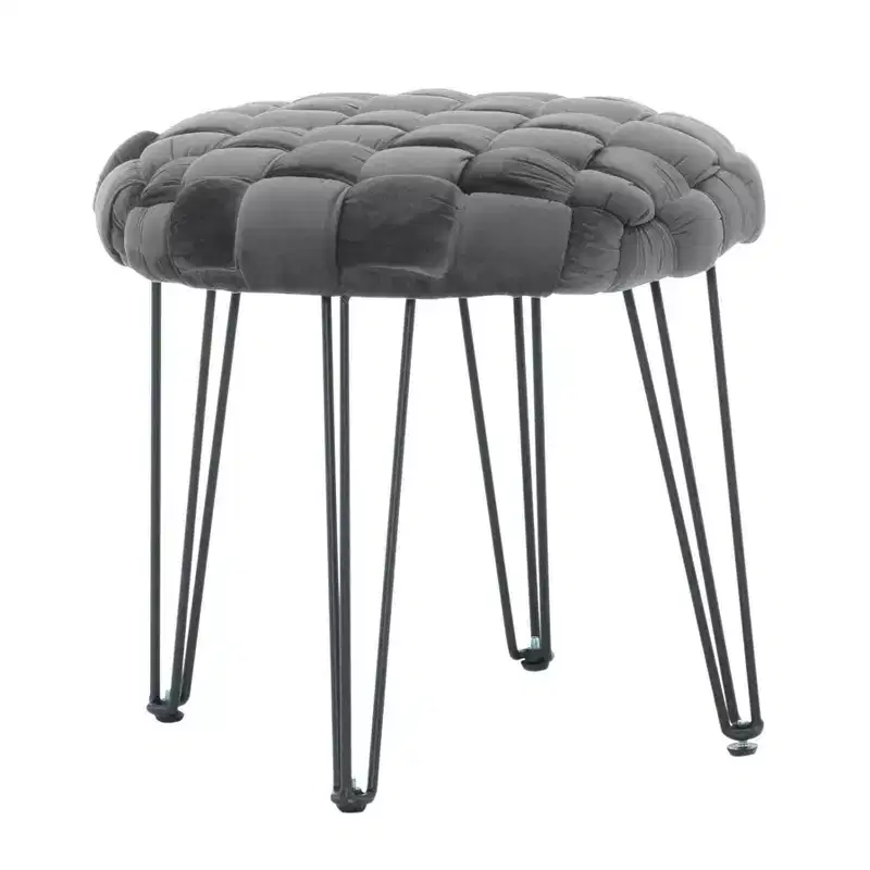 Mylie Round Ottoman Stool - Linon