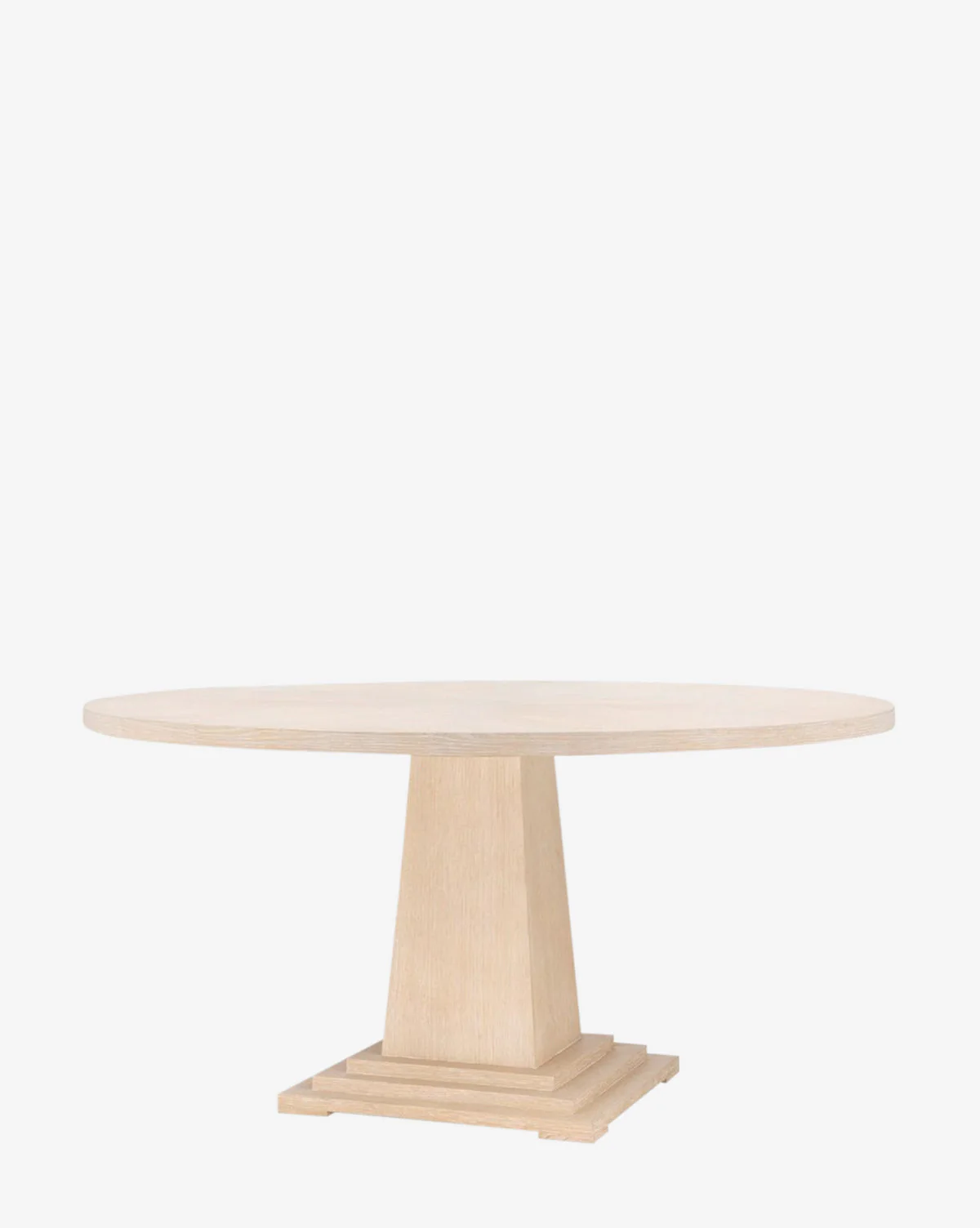 Contemporary Oak Dining Table with Sand Finish & Architectural Frame for Dining Room