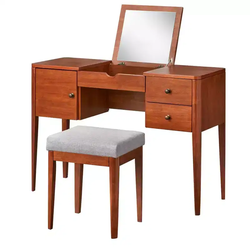 Lifestorey Parc Vanity Desk with Stool Oak