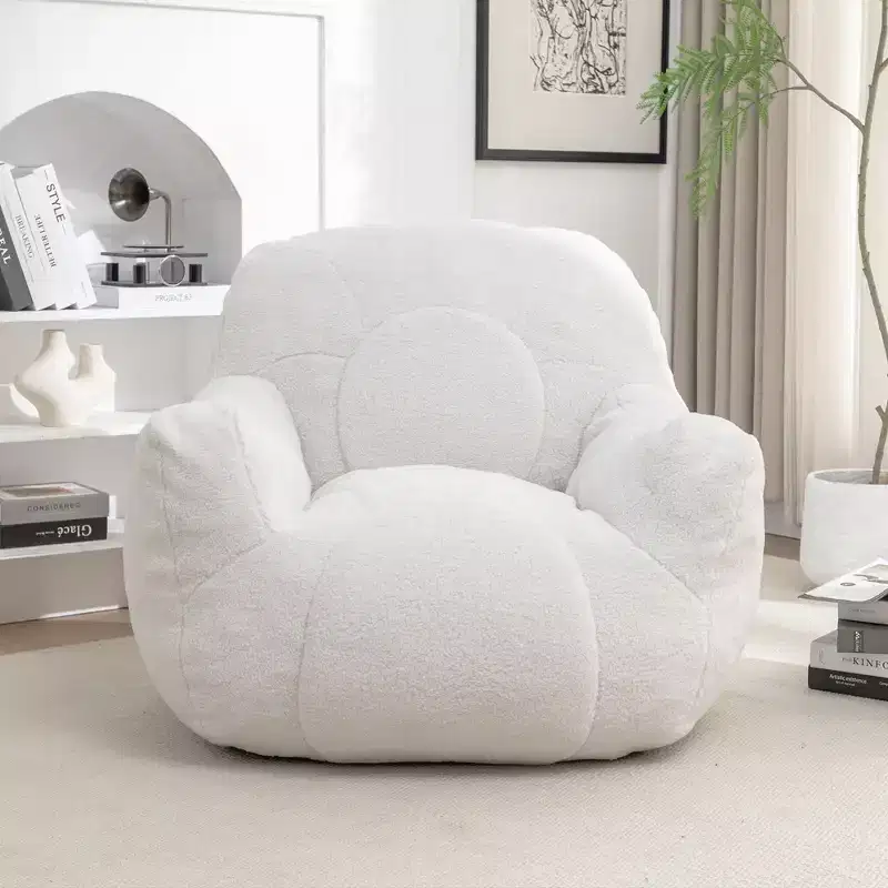 Bean Bag Chair with Filler, Tufted Soft Stuffed, Fluffy Lazy Sofa, Comfy with Memory Foam for Dorm, Apartment, Living Room