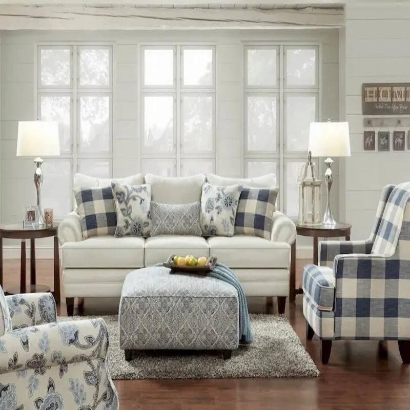 Indigo Buffalo Check Accent Chair