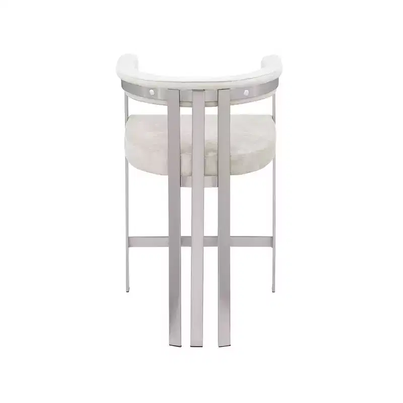 Meridian Furniture,Marcello Stone Velvet Counter Stool, Set of 2