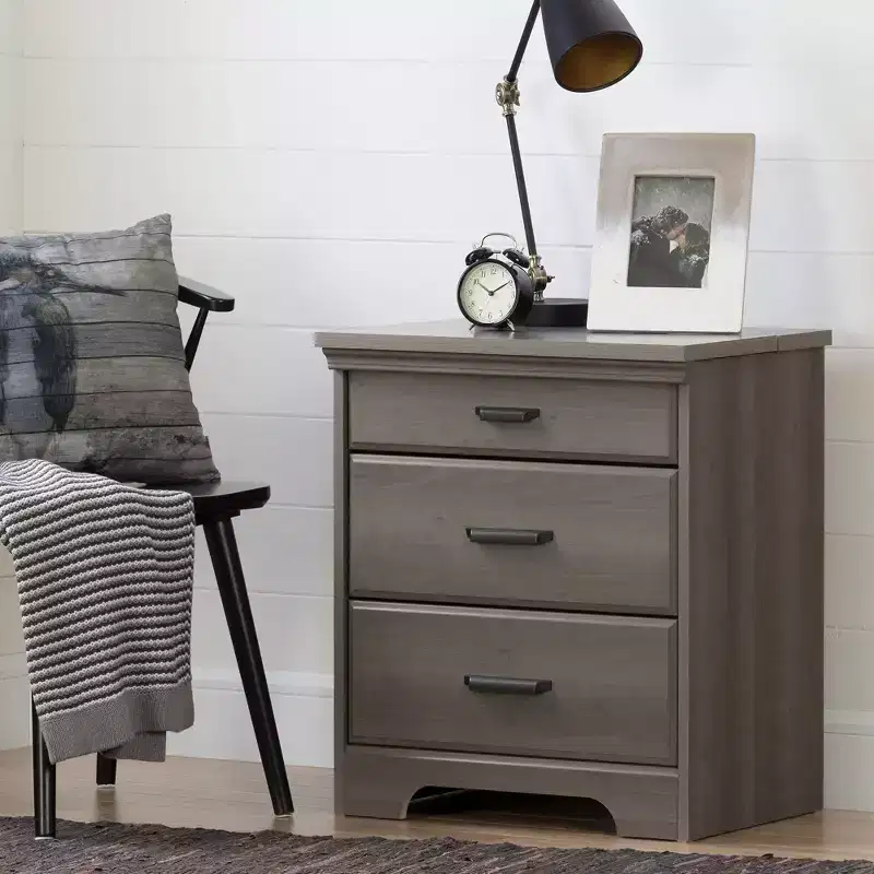 Flexible Nightstand with Charging Station and Drawers - South Shore