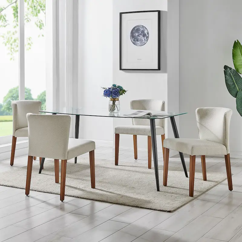 Albie KD Fabric Dining Side Chair, (Set of 2)