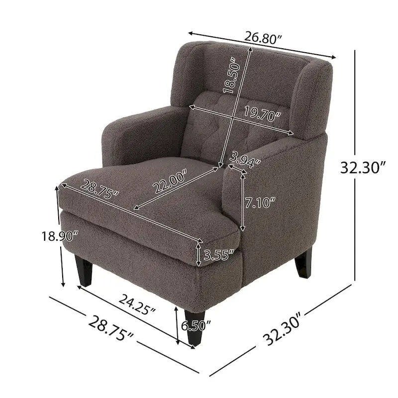 Nabo Modern Fabric Accent Chair with Cushion Back by Christopher Knight Home
