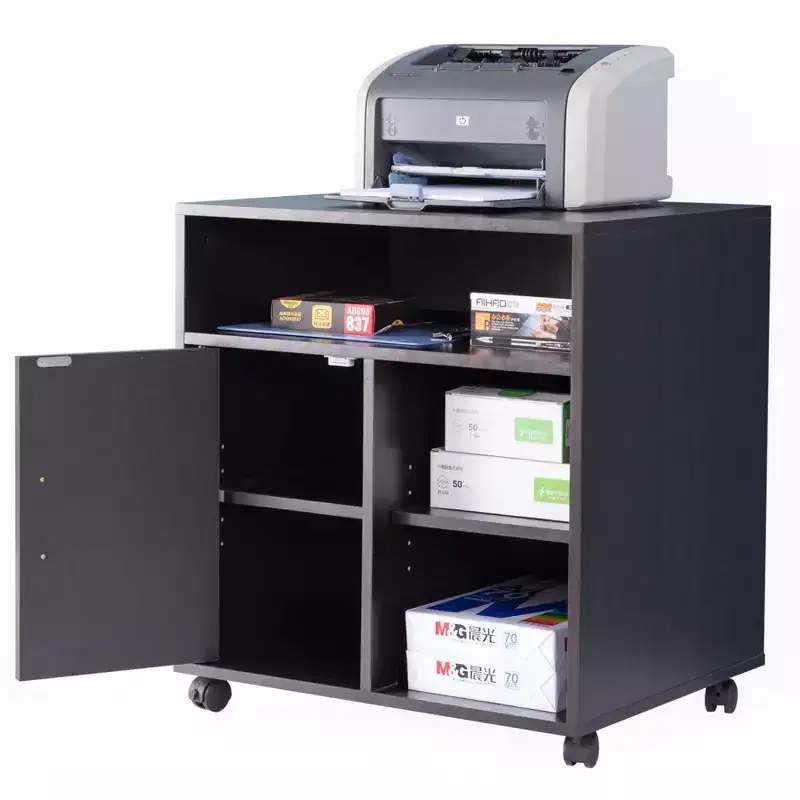 Basicwise Printer Kitchen Office Storage Stand With Casters