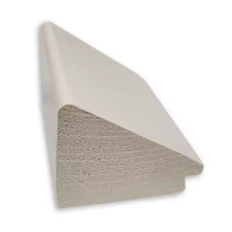 28" x 64" Wedge Framed Full Length Floor/Leaner Mirror White -: Modern Style, Polystyrene Frame, Wall Mount