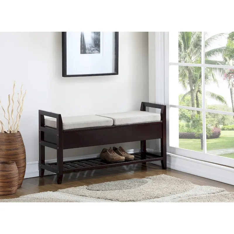 4-Door White Wooden Entryway Shoe Storage Cabinet