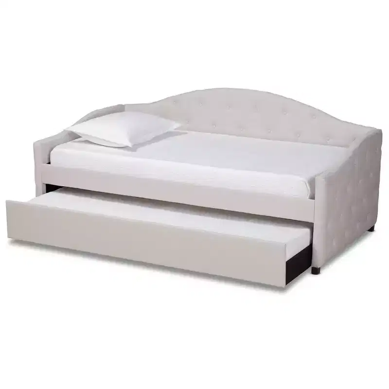 MDF & Rubberwood Daybed with Trundle 43.5''H x 83.1''W x 83.1''D