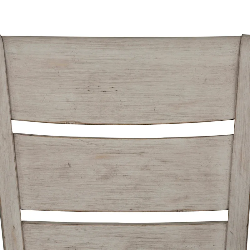 Farmhouse Reimagined Antique White with Chestnut Opt 5 Piece Trestle Table Set