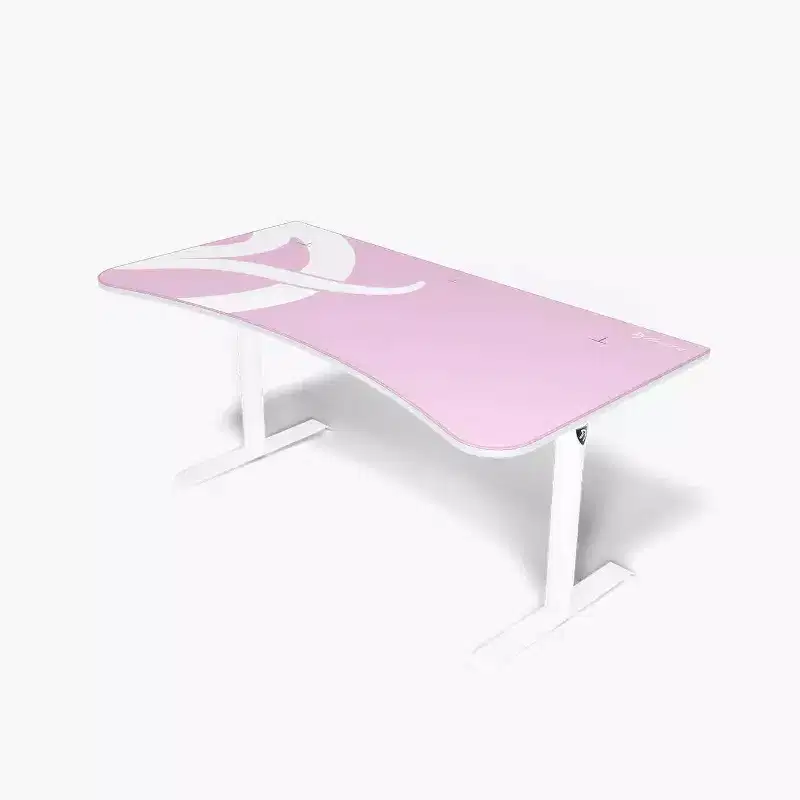 Arozzi Arena Ultrawide Curved Gaming and Office Desk and Washable Mouse Pad and 3 Custom Monitor Mount Cut Outs with Cable Management