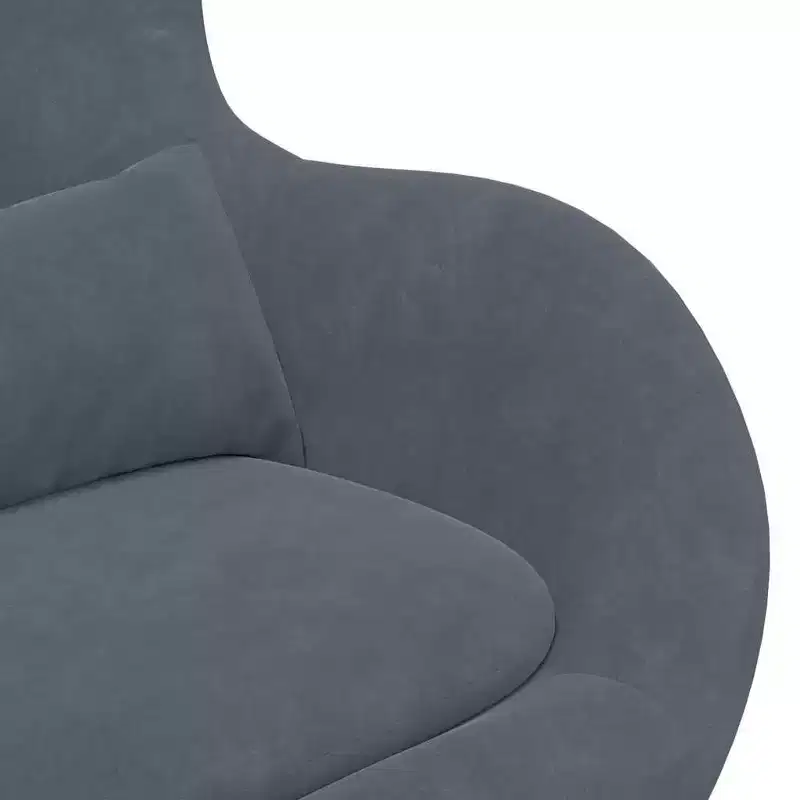 Egg Chair with Footstool Velvet